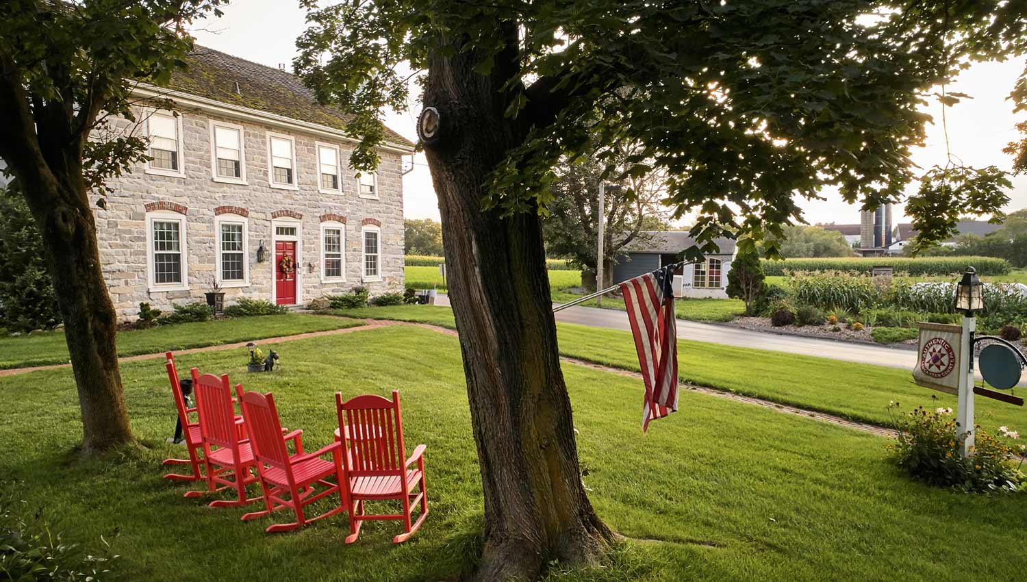 Rocking Chairs in B&B Front Yard